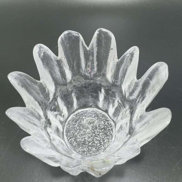 SKRUF Sweden Glass Clear Crystal Glass Votive Candle Holder Single Textured VTG - Picture 10 of 10